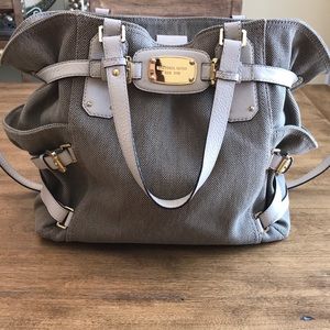 Michael Kors Canvas Tweed Bucket Bag / Duffel